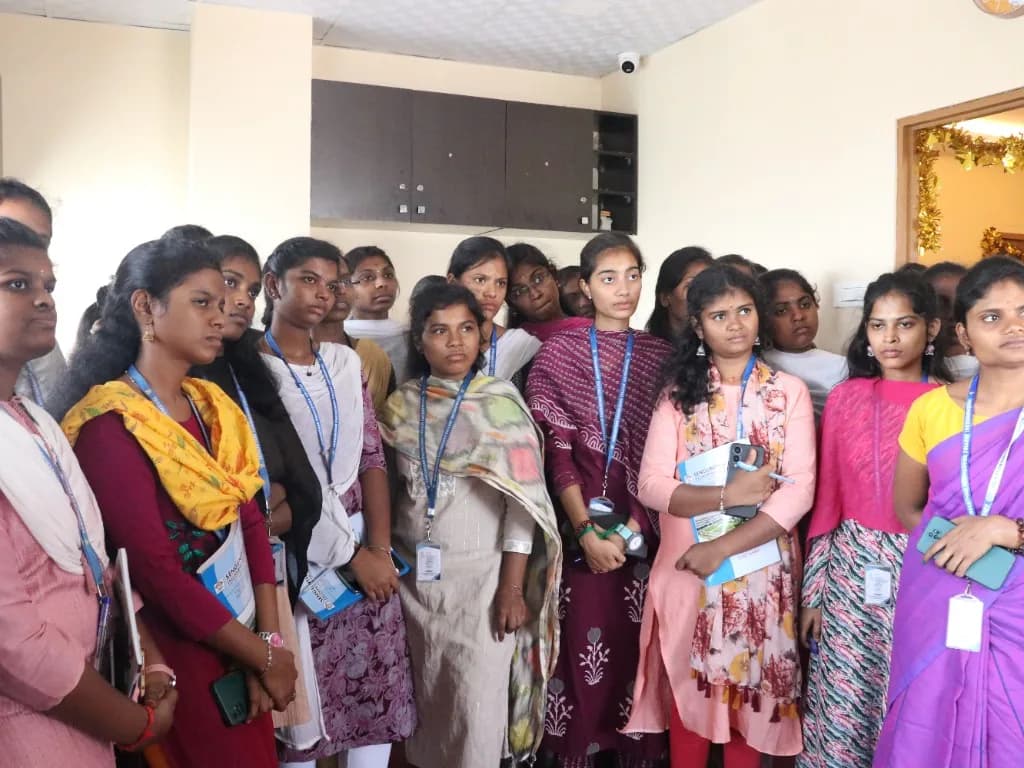 Students attending an outdoor training session led by AirMedia