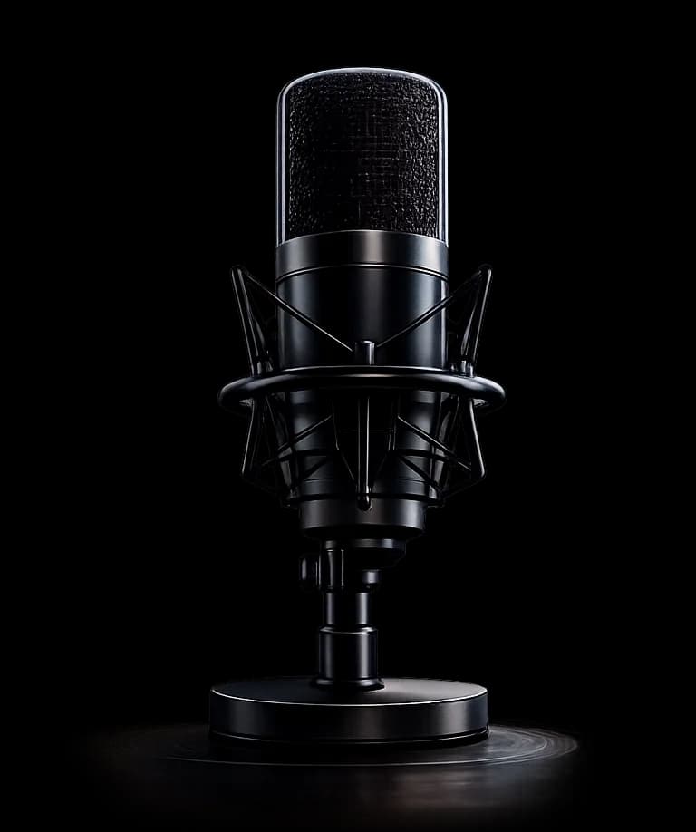 Professional broadcast studio microphone
